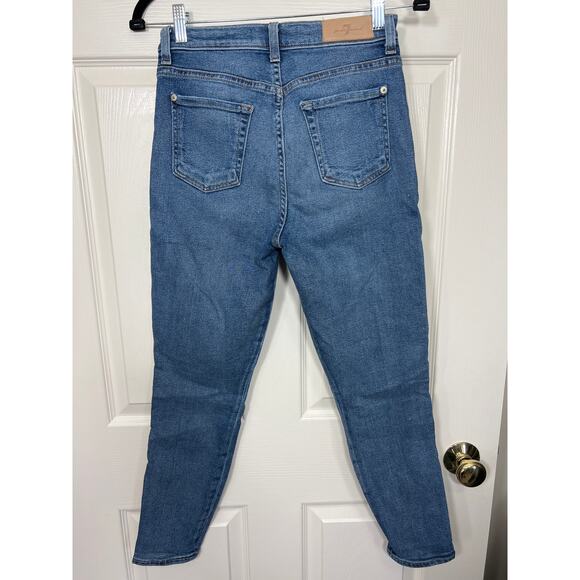 7FAMK Luxe Vintage High Waist Skinny Jeans Lurex Gold Stripe Boho Glam Festival - Picture 5 of 9